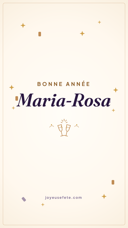Image « Bonne année Maria-Rosa » au format story