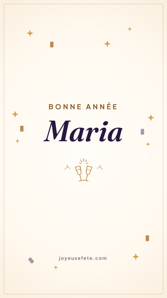 Image « Bonne année Maria » au format story
