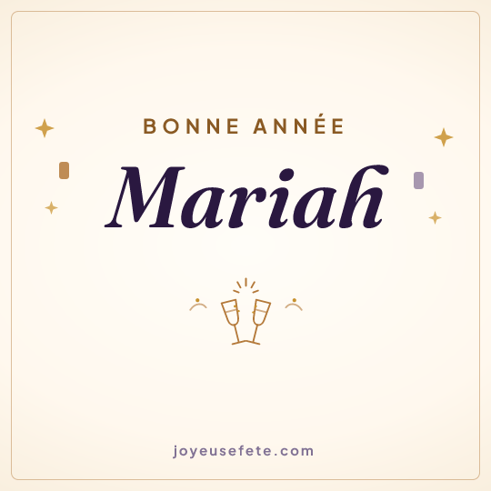 Image carrée « Bonne année Mariah » pour WhatsApp