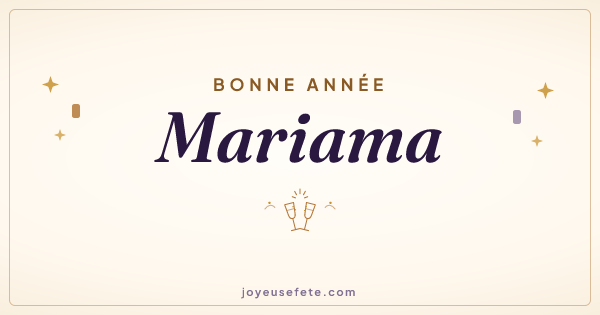 Image « Bonne année Mariama » au format large