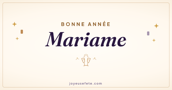 Image « Bonne année Mariame » au format large