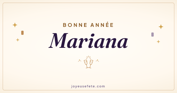 Image « Bonne année Mariana » au format large