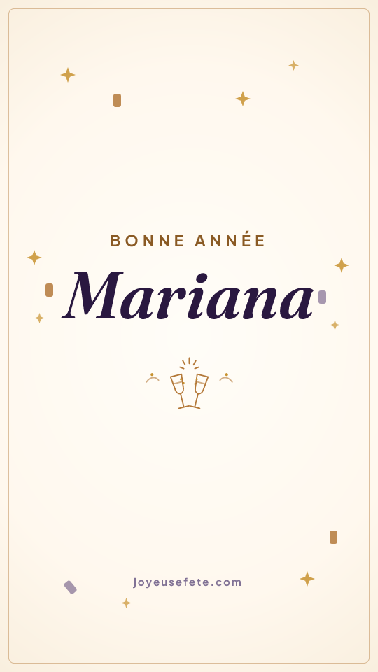Image « Bonne année Mariana » au format story