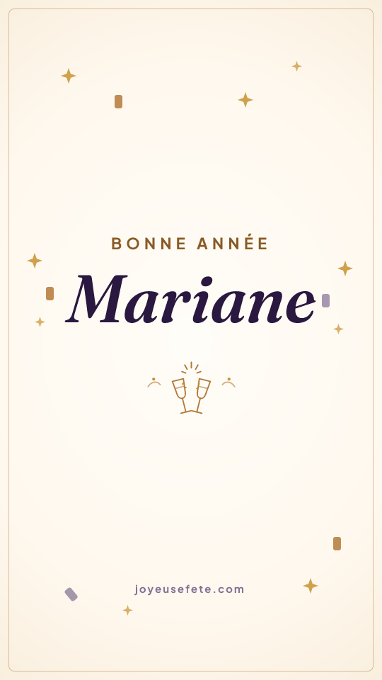 Image « Bonne année Mariane » au format story