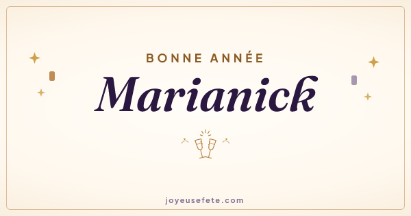 Image « Bonne année Marianick » au format large