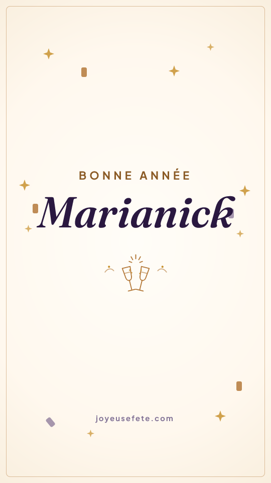 Image « Bonne année Marianick » au format story