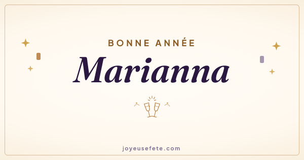 Image « Bonne année Marianna » au format large