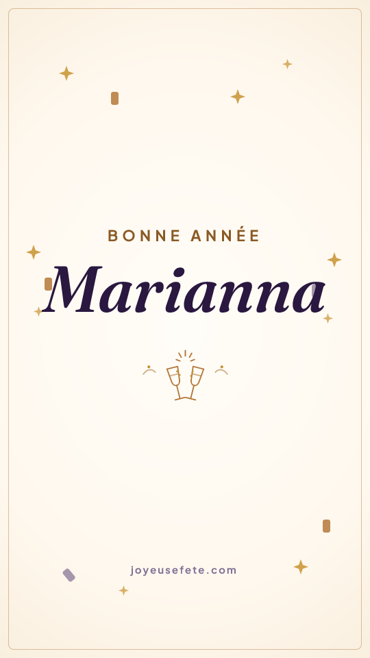 Image « Bonne année Marianna » au format story