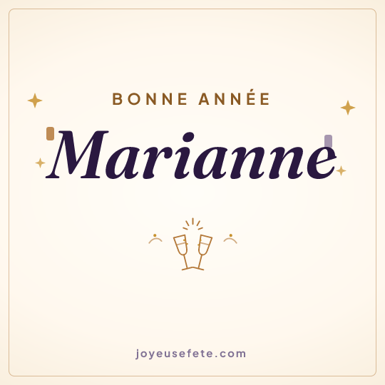 Image carrée « Bonne année Marianne » pour WhatsApp