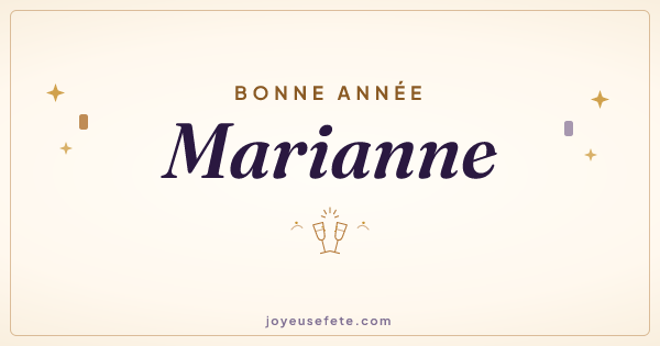 Image « Bonne année Marianne » au format large