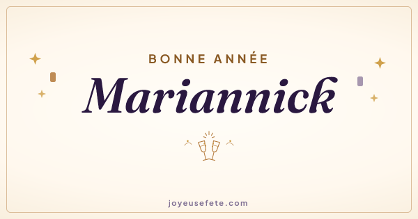 Image « Bonne année Mariannick » au format large
