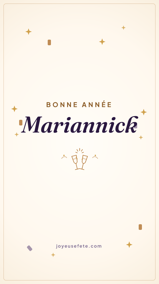 Image « Bonne année Mariannick » au format story