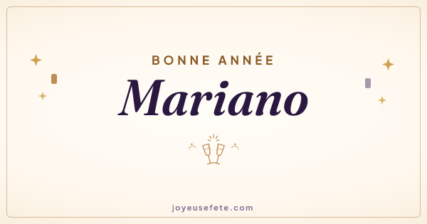 Image « Bonne année Mariano » au format large