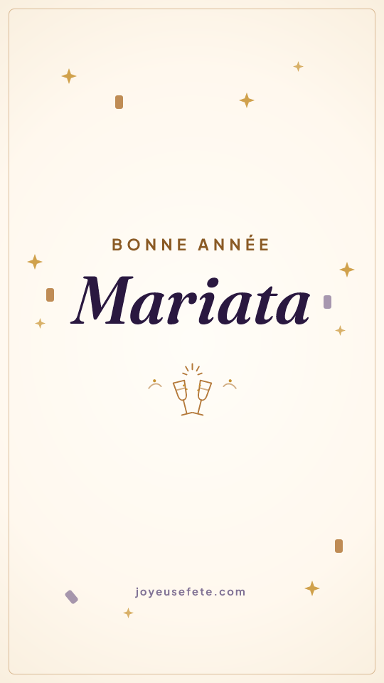 Image « Bonne année Mariata » au format story