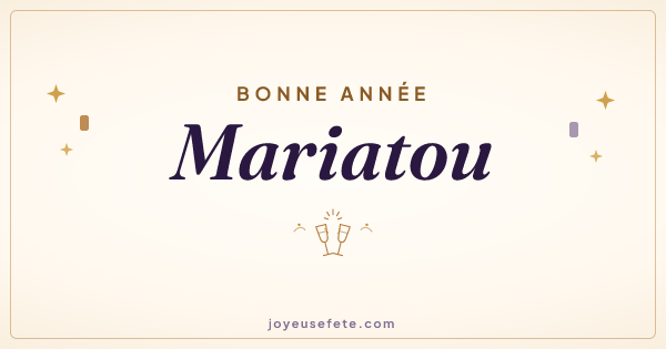 Image « Bonne année Mariatou » au format large