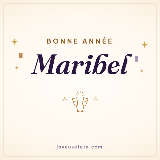 Image carrée « Bonne année Maribel » pour WhatsApp