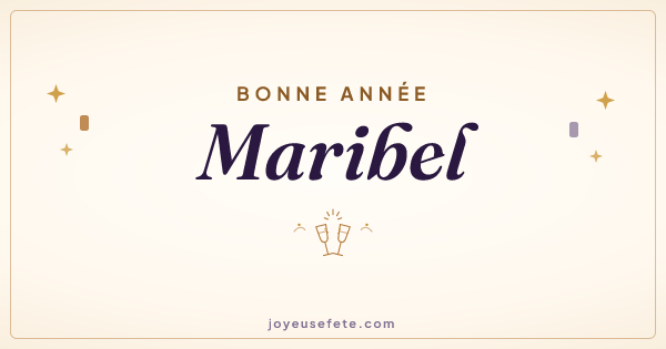Image « Bonne année Maribel » au format large