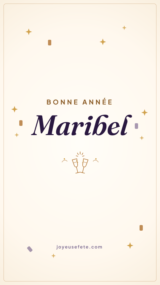 Image « Bonne année Maribel » au format story