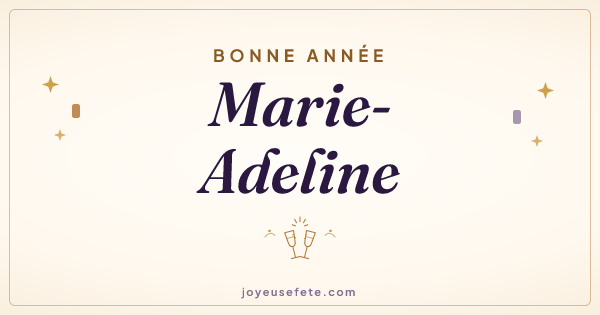 Image « Bonne année Marie-Adeline » au format large