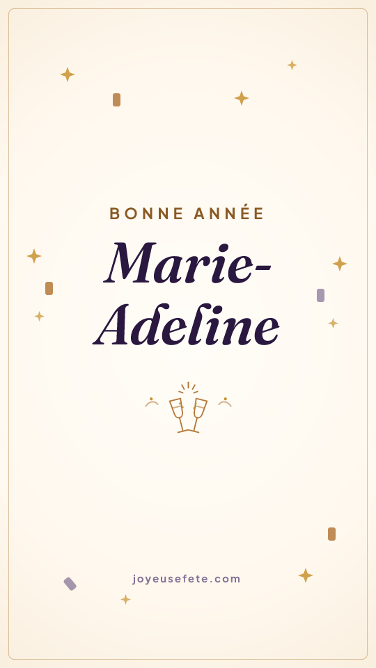 Image « Bonne année Marie-Adeline » au format story