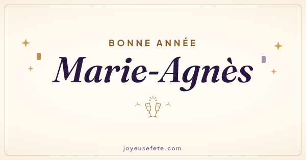 Image « Bonne année Marie-Agnès » au format large