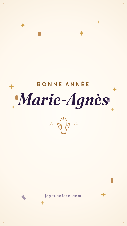 Image « Bonne année Marie-Agnès » au format story