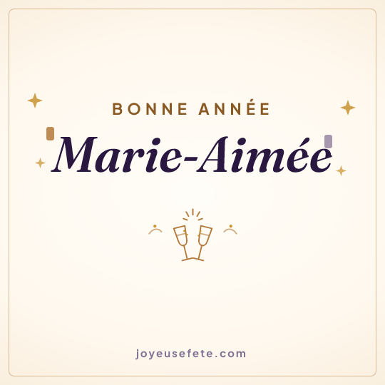 Image carrée « Bonne année Marie-Aimée » pour WhatsApp