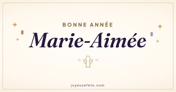 Image « Bonne année Marie-Aimée » au format large