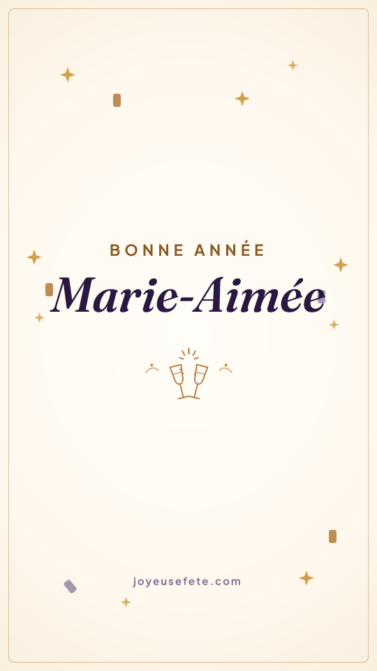 Image « Bonne année Marie-Aimée » au format story