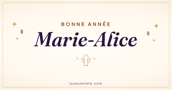 Image « Bonne année Marie-Alice » au format large