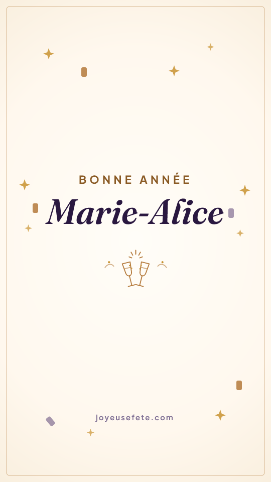 Image « Bonne année Marie-Alice » au format story