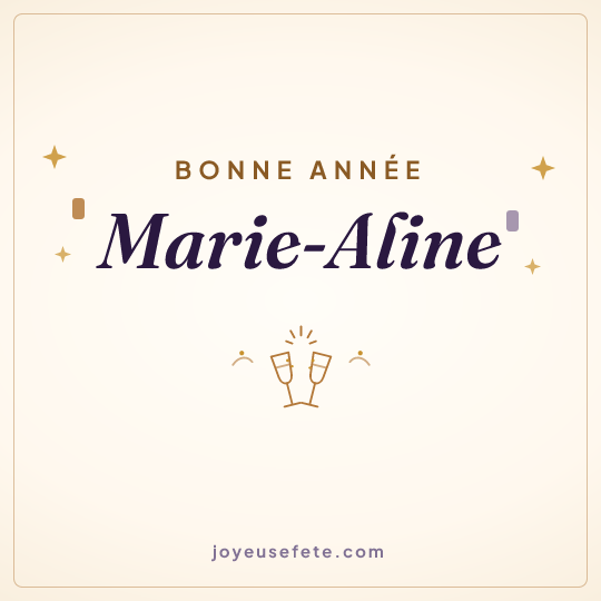 Image carrée « Bonne année Marie-Aline » pour WhatsApp
