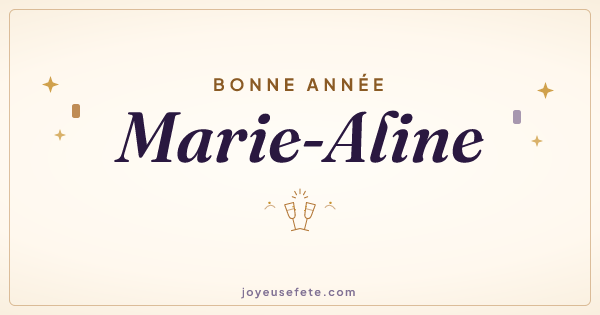 Image « Bonne année Marie-Aline » au format large