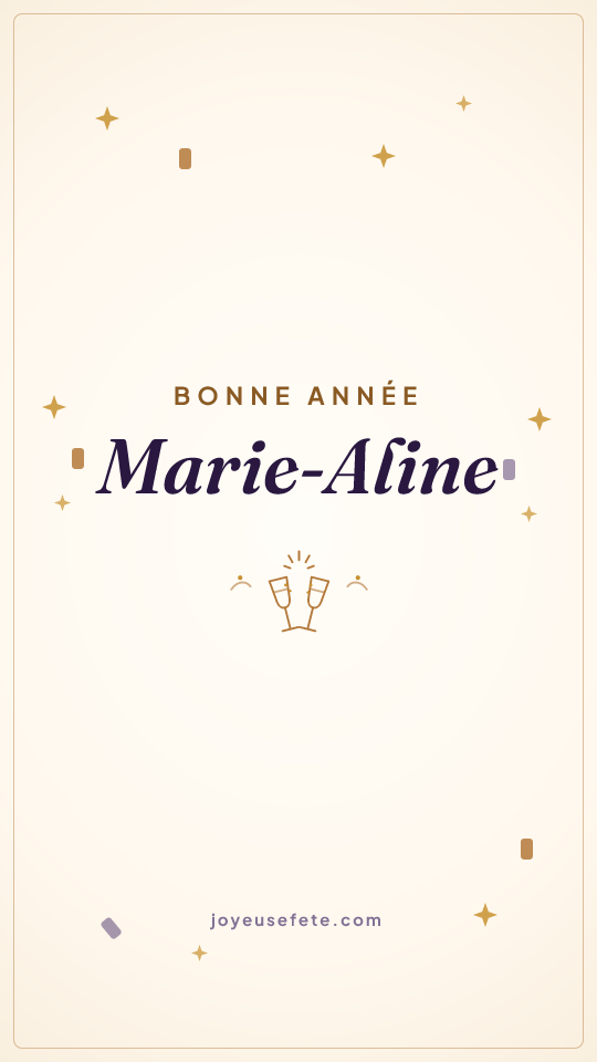 Image « Bonne année Marie-Aline » au format story