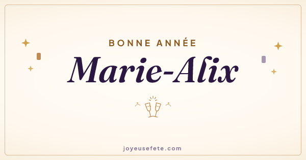 Image « Bonne année Marie-Alix » au format large