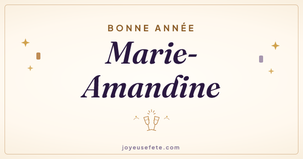 Image « Bonne année Marie-Amandine » au format large