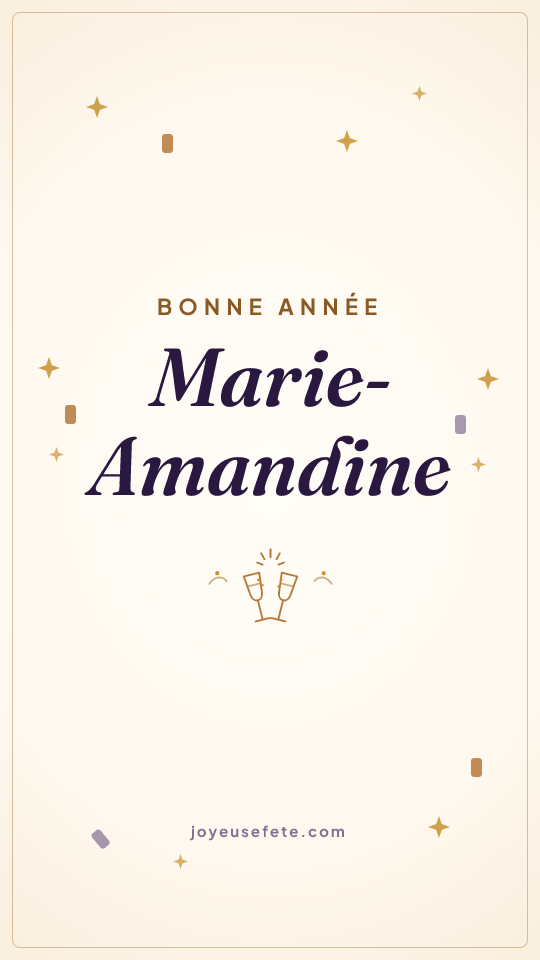 Image « Bonne année Marie-Amandine » au format story