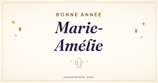 Image « Bonne année Marie-Amélie » au format large