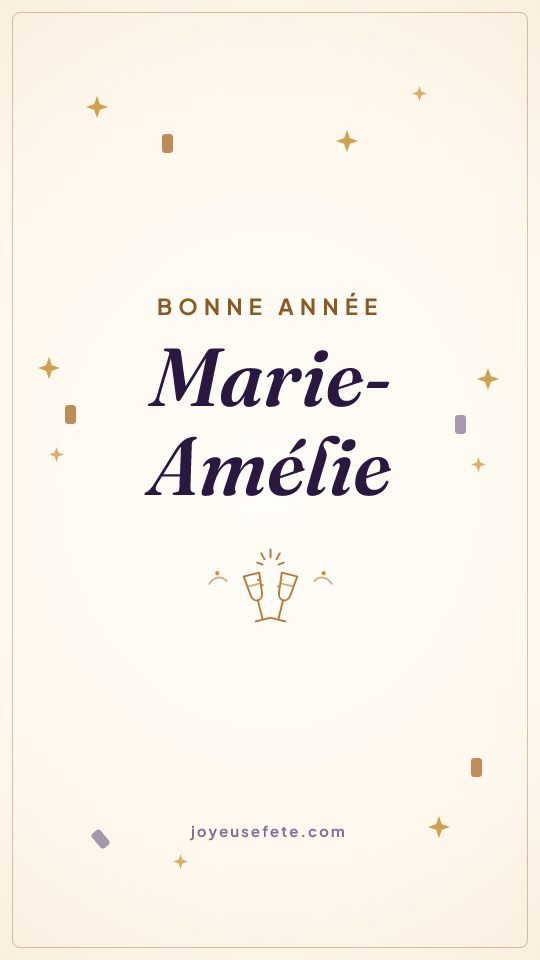 Image « Bonne année Marie-Amélie » au format story