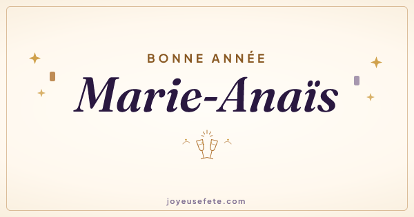 Image « Bonne année Marie-Anaïs » au format large