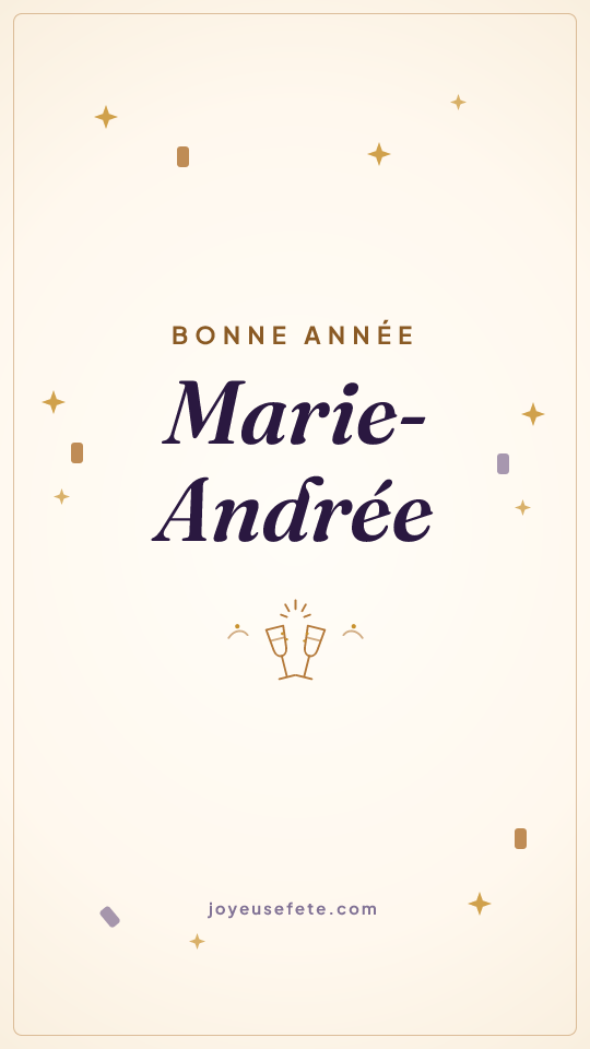 Image « Bonne année Marie-Andrée » au format story