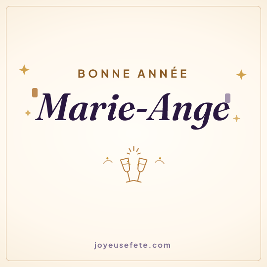 Image carrée « Bonne année Marie-Ange » pour WhatsApp