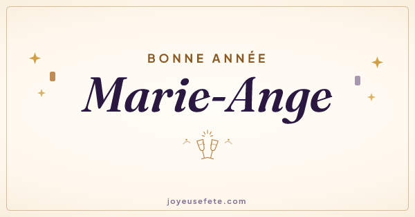 Image « Bonne année Marie-Ange » au format large