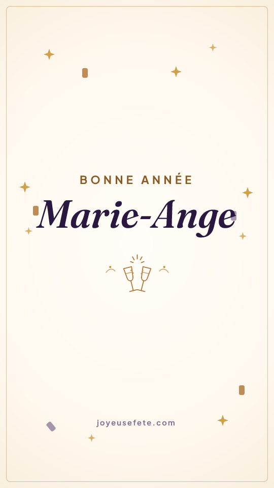 Image « Bonne année Marie-Ange » au format story
