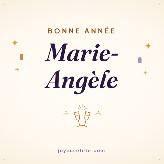 Image carrée « Bonne année Marie-Angèle » pour WhatsApp