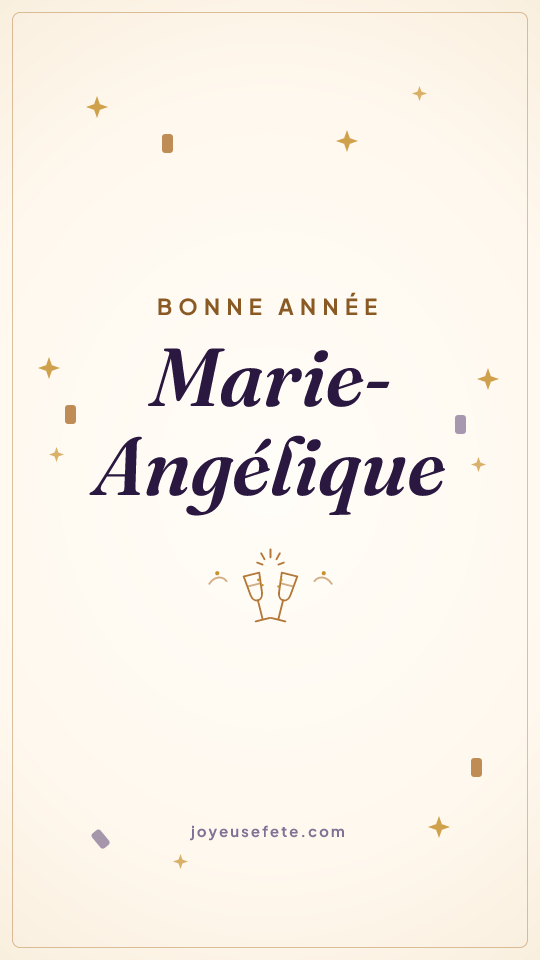 Image « Bonne année Marie-Angélique » au format story