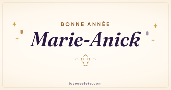Image « Bonne année Marie-Anick » au format large