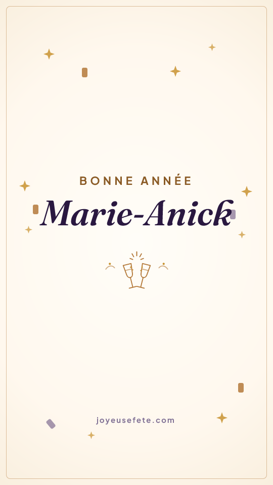 Image « Bonne année Marie-Anick » au format story