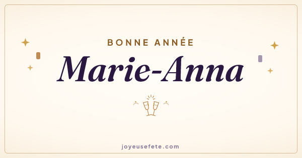Image « Bonne année Marie-Anna » au format large