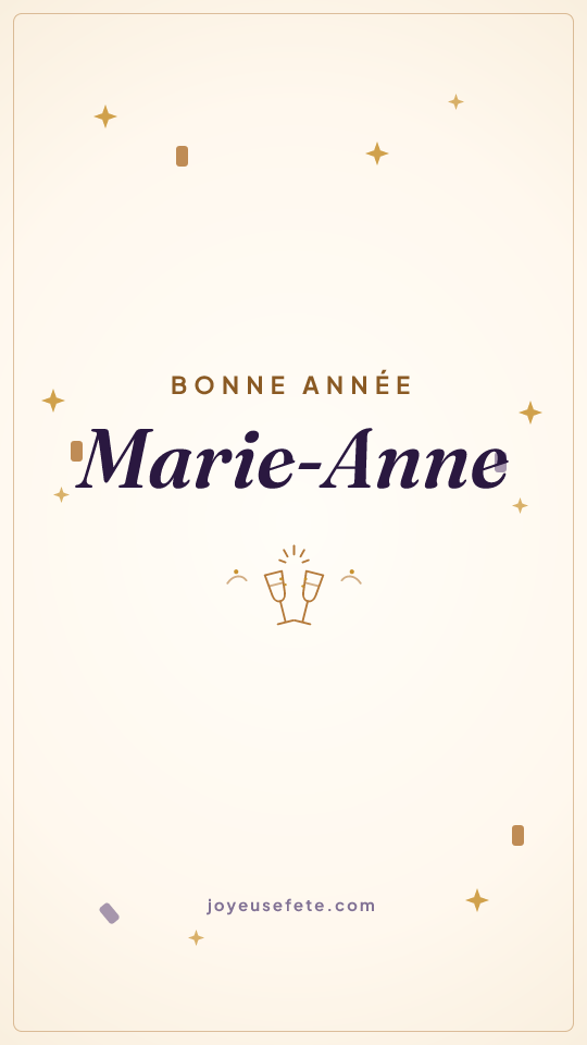 Image « Bonne année Marie-Anne » au format story